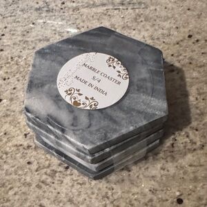 Brand new Hexagonal Marble Coasters Set